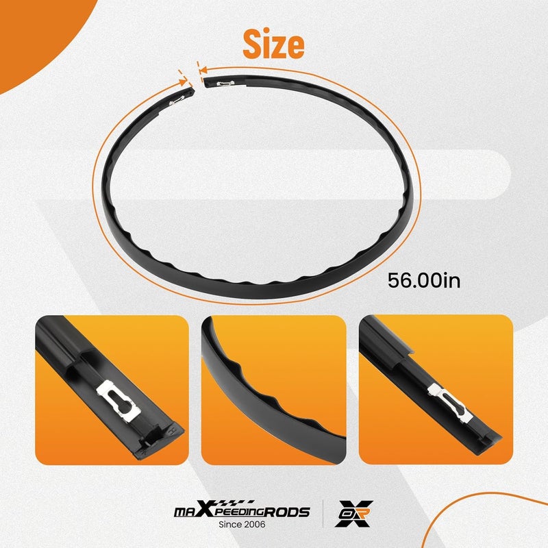 maXpeedingrods قطعتان من حواف السقف اليسرى واليمنى لسيارة هوندا سيفيك سيدان 4 أبواب 2012 2013 2014 2015 استبدال 74316TROA01 74306TR0A01 74316TROA11 74316TR0A12 - Image 3
